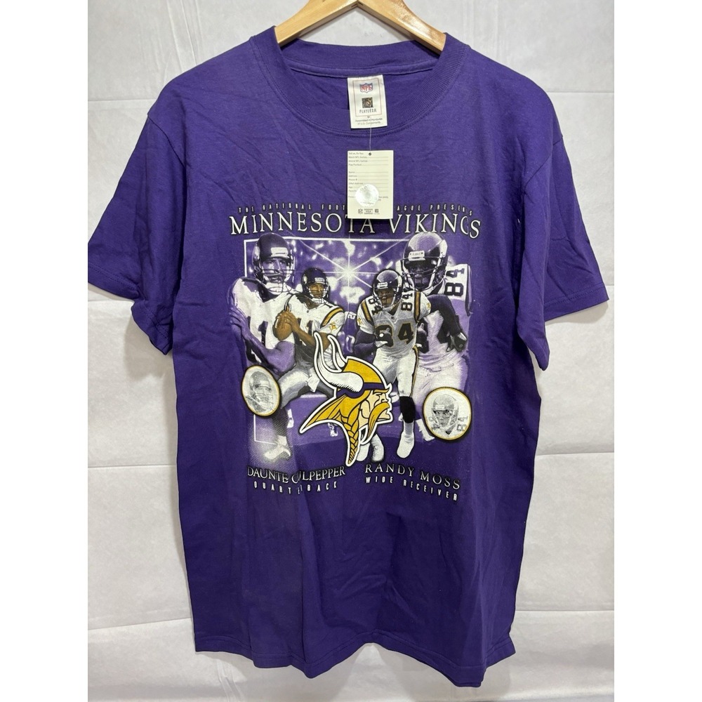 Minnesota Vikings Shirt Randy Moss Dante Graphic Shirt Men's Size Medium Vintage